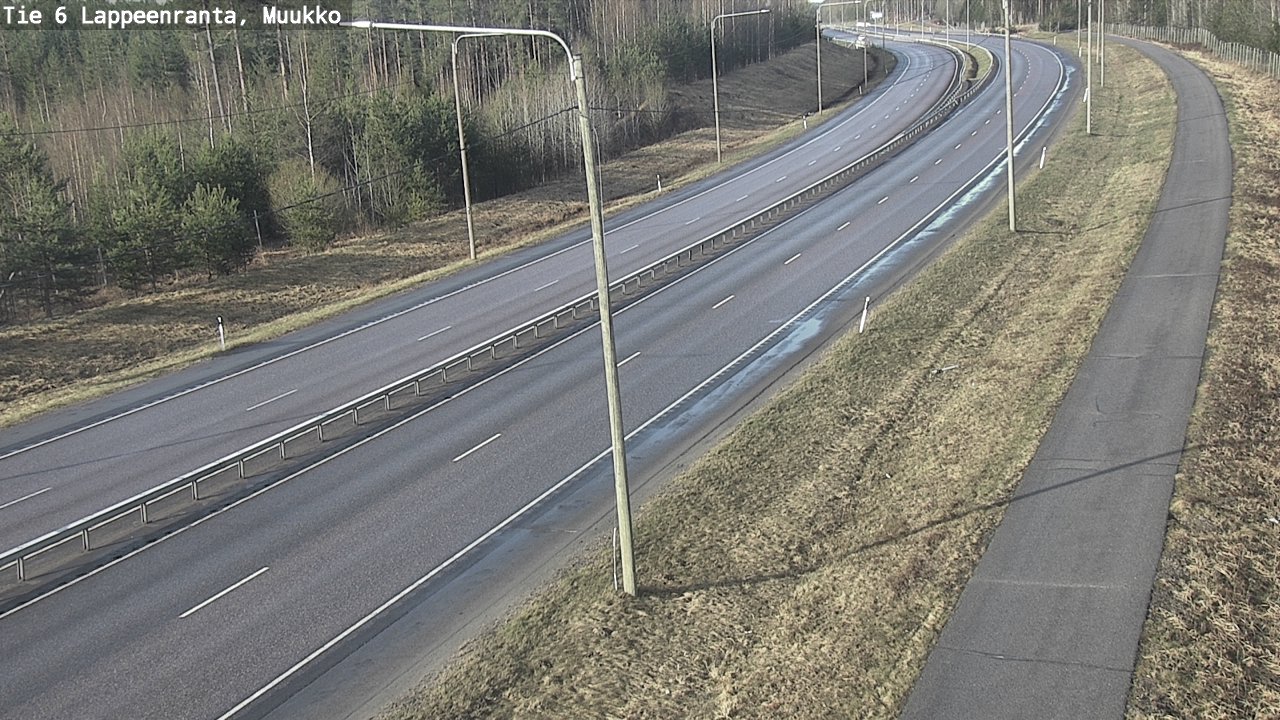 Weather Camera Image Väg 6 Villmanstrand, Muukko, Lappeenranta, Etelä-Karjala