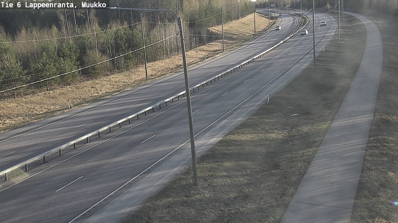 Weather Camera Image Väg 6 Villmanstrand, Muukko, Lappeenranta, Etelä-Karjala