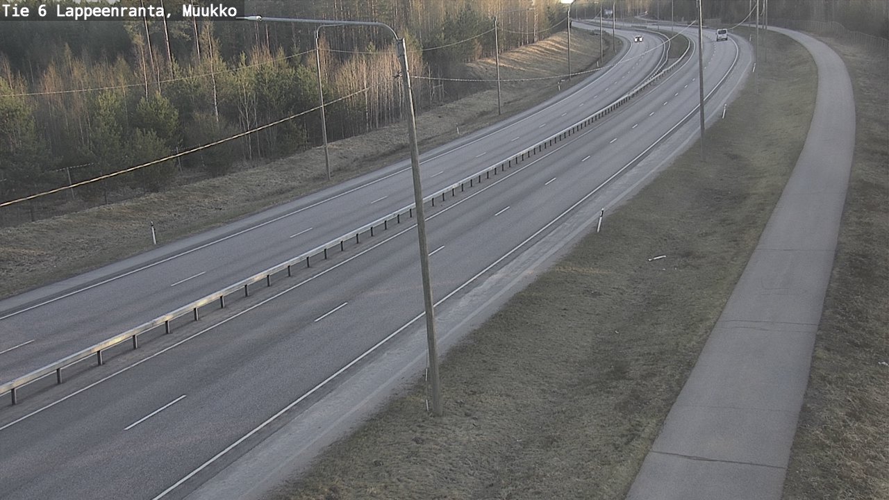 Weather Camera Image Väg 6 Villmanstrand, Muukko, Lappeenranta, Etelä-Karjala