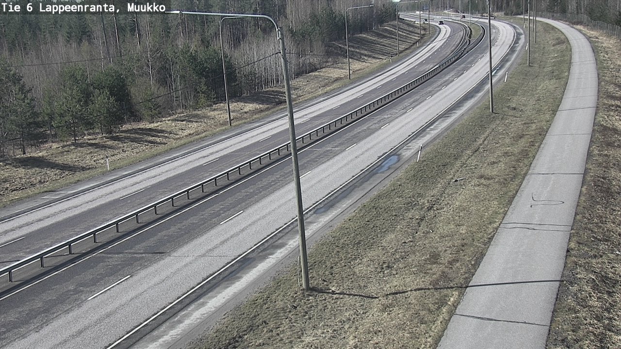 Weather Camera Image Väg 6 Villmanstrand, Muukko, Lappeenranta, Etelä-Karjala