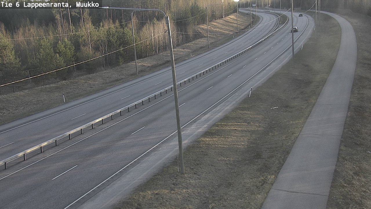 Weather Camera Image Väg 6 Villmanstrand, Muukko, Lappeenranta, Etelä-Karjala