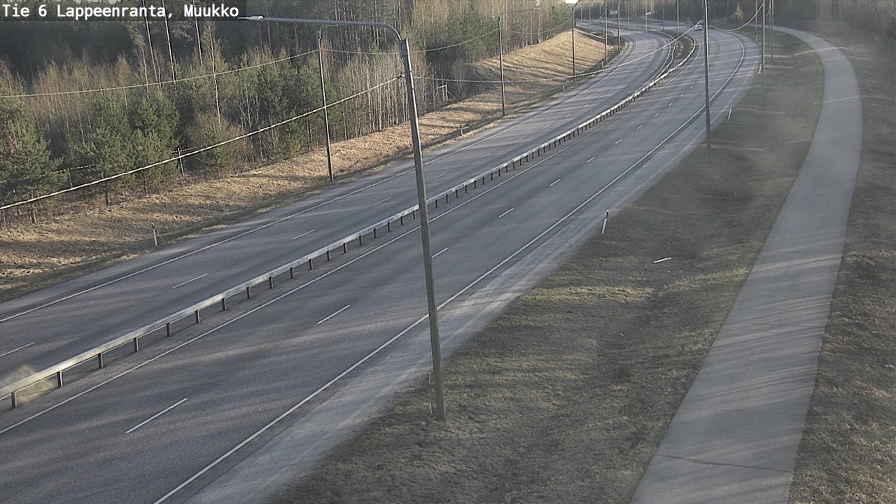 Weather Camera Image Väg 6 Villmanstrand, Muukko, Lappeenranta, Etelä-Karjala