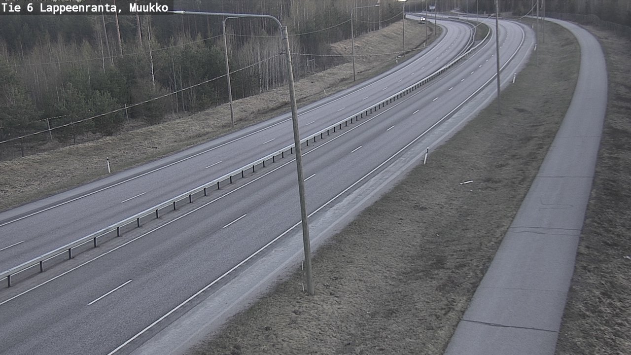 Weather Camera Image Väg 6 Villmanstrand, Muukko, Lappeenranta, Etelä-Karjala