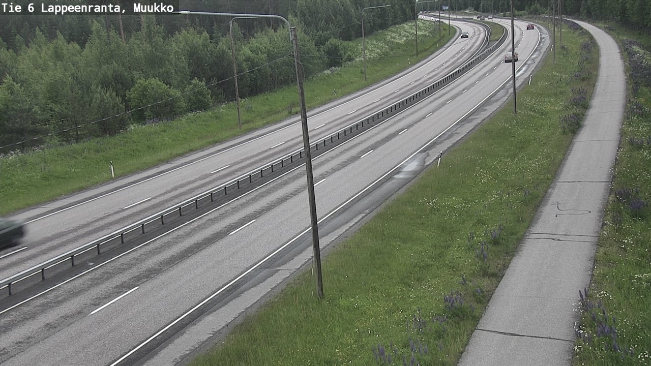 Weather Camera Image Väg 6 Villmanstrand, Muukko, Lappeenranta, Etelä-Karjala