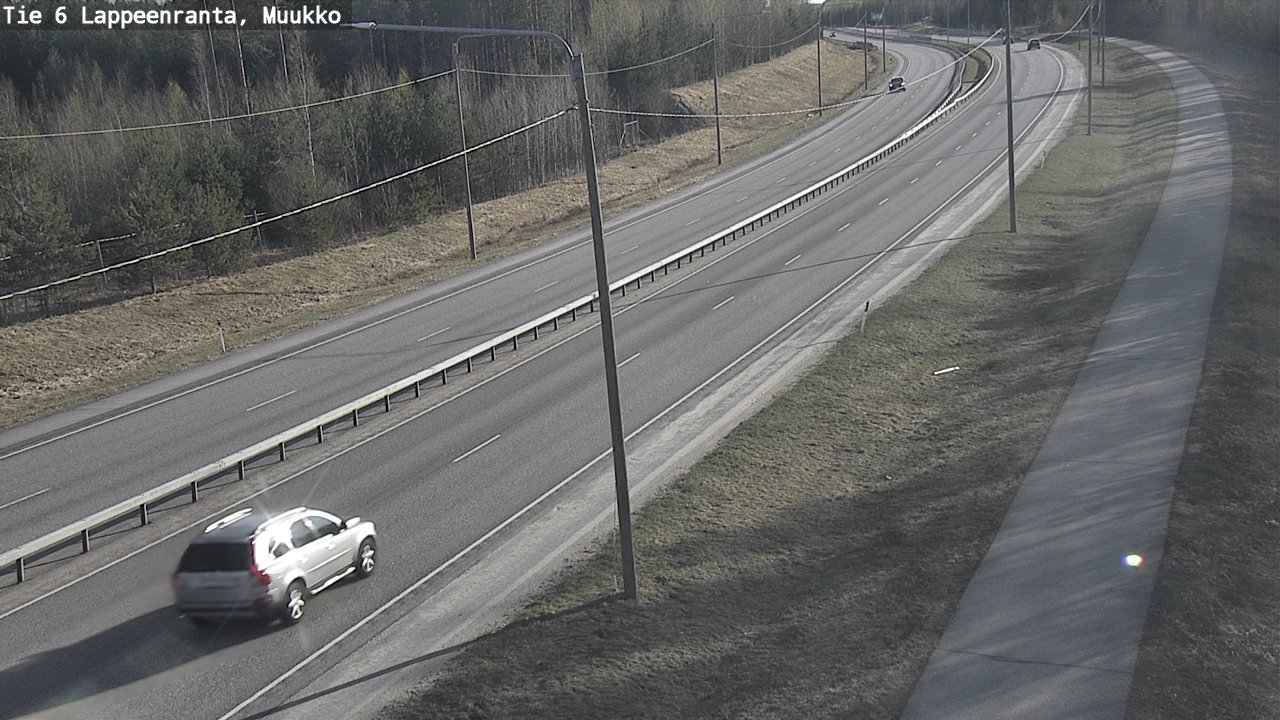 Weather Camera Image Väg 6 Villmanstrand, Muukko, Lappeenranta, Etelä-Karjala