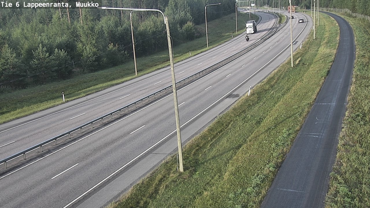 Weather Camera Image Road 6 Lappeenranta, Muukko, Lappeenranta, Etelä-Karjala
