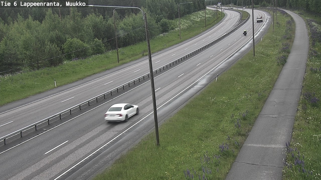 Weather Camera Image Väg 6 Villmanstrand, Muukko, Lappeenranta, Etelä-Karjala