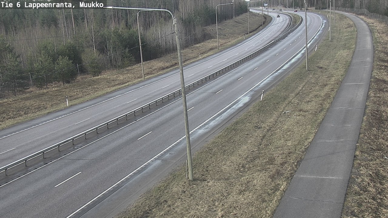 Weather Camera Image Väg 6 Villmanstrand, Muukko, Lappeenranta, Etelä-Karjala