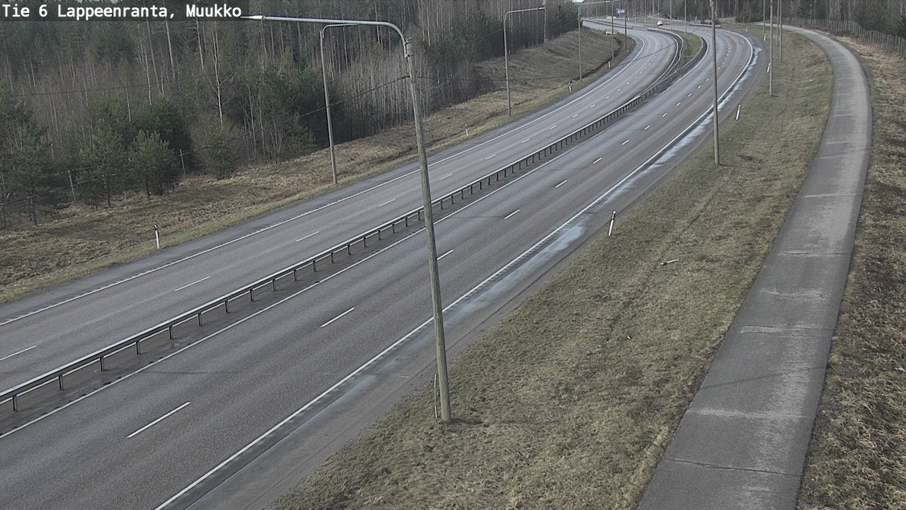 Weather Camera Image Väg 6 Villmanstrand, Muukko, Lappeenranta, Etelä-Karjala