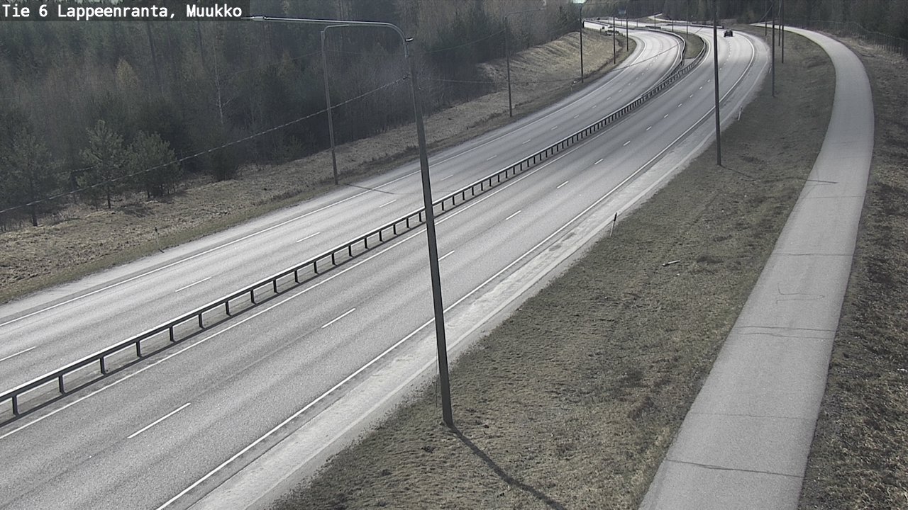 Weather Camera Image Väg 6 Villmanstrand, Muukko, Lappeenranta, Etelä-Karjala