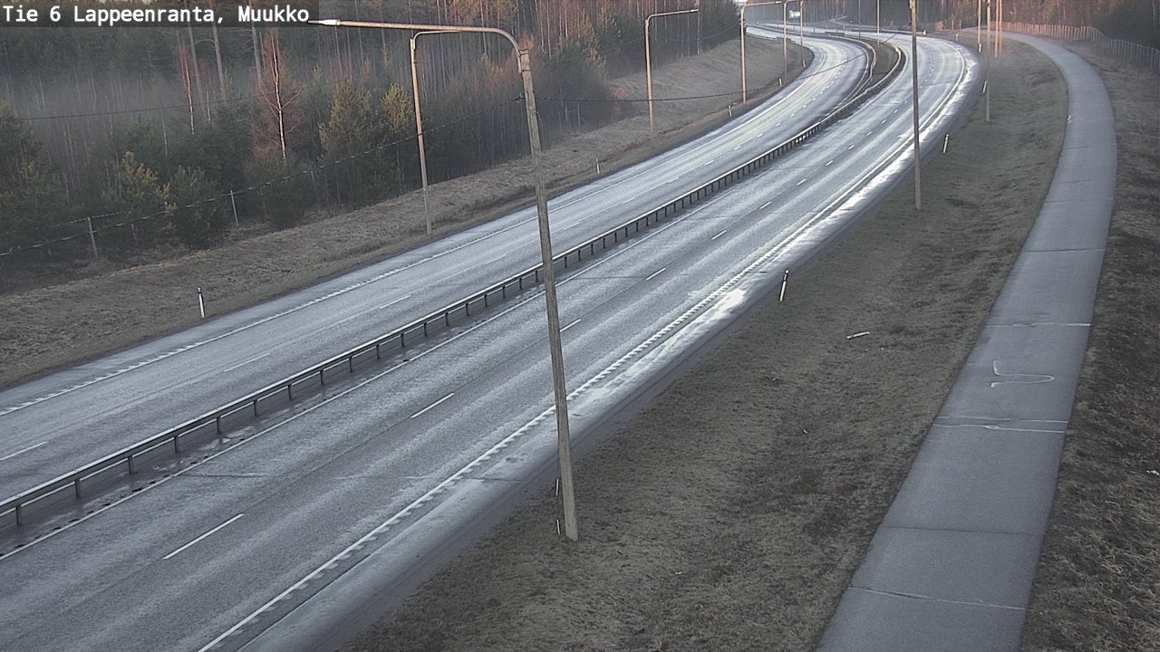 Weather Camera Image Väg 6 Villmanstrand, Muukko, Lappeenranta, Etelä-Karjala