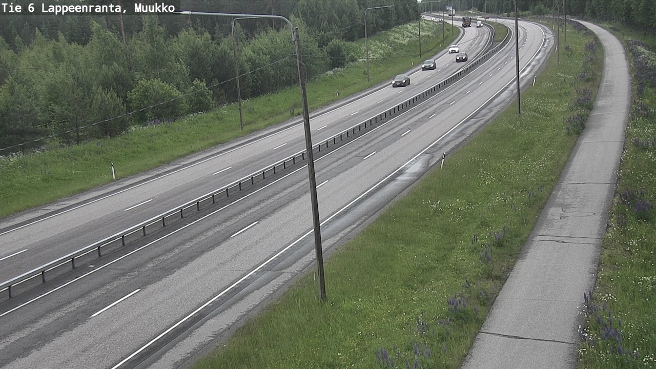 Weather Camera Image Väg 6 Villmanstrand, Muukko, Lappeenranta, Etelä-Karjala