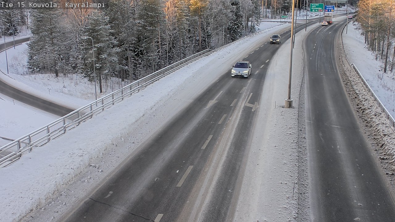 Weather Camera Image Road 15 Kouvola, Käyrälampi, Kouvola, Kymenlaakso