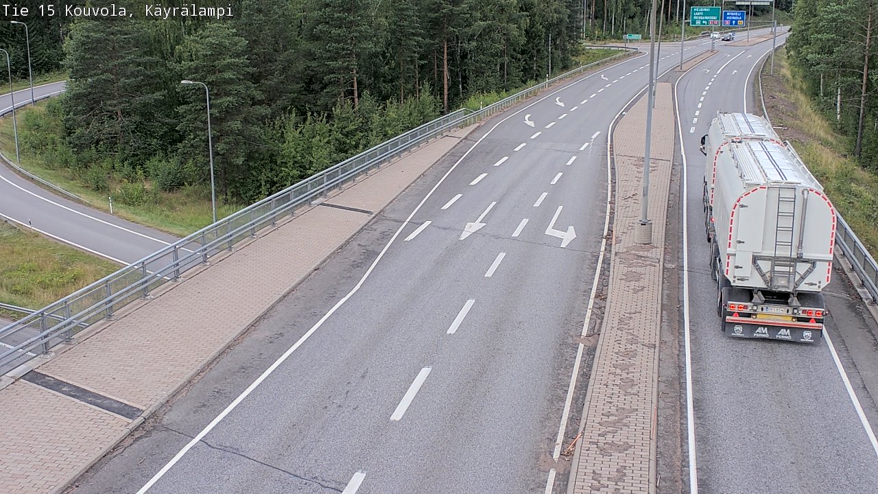 Weather Camera Image Road 15 Kouvola, Käyrälampi, Kouvola, Kymenlaakso