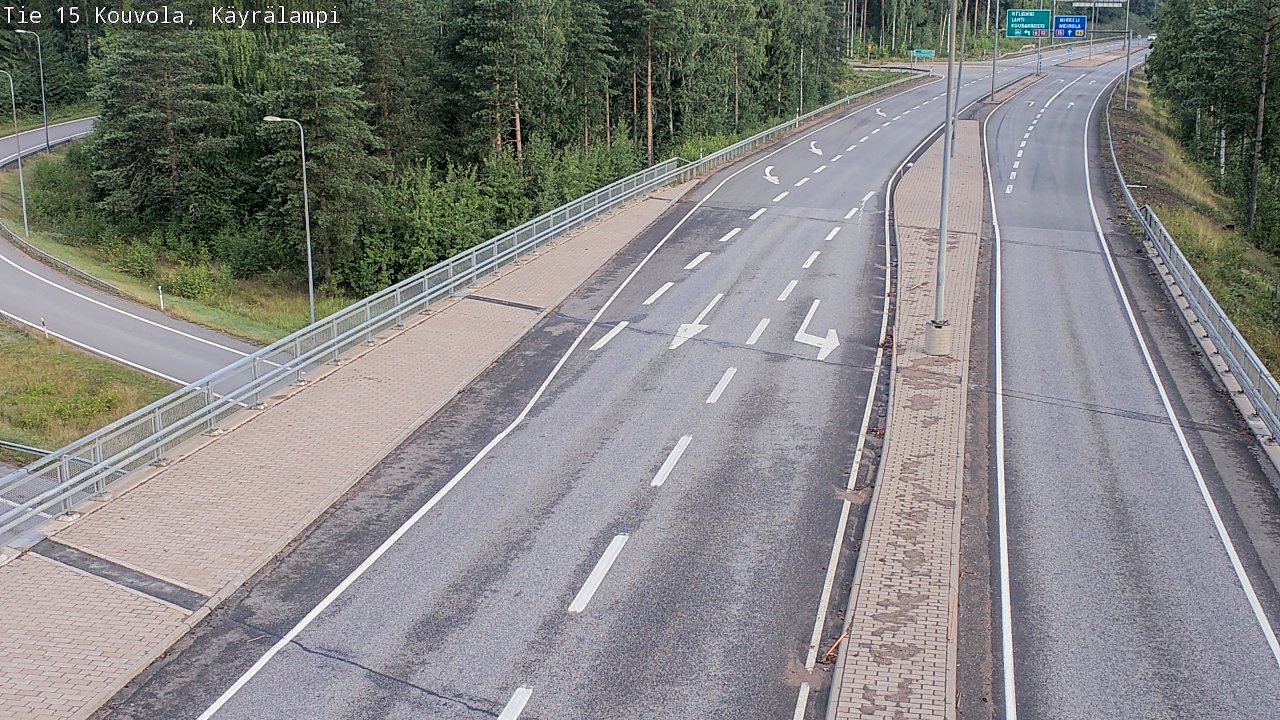 Weather Camera Image Road 15 Kouvola, Käyrälampi, Kouvola, Kymenlaakso