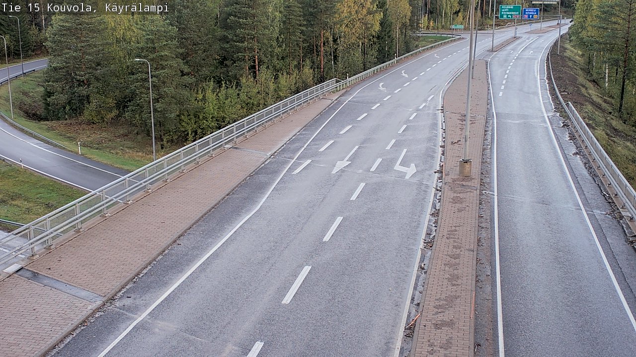 Weather Camera Image Road 15 Kouvola, Käyrälampi, Kouvola, Kymenlaakso