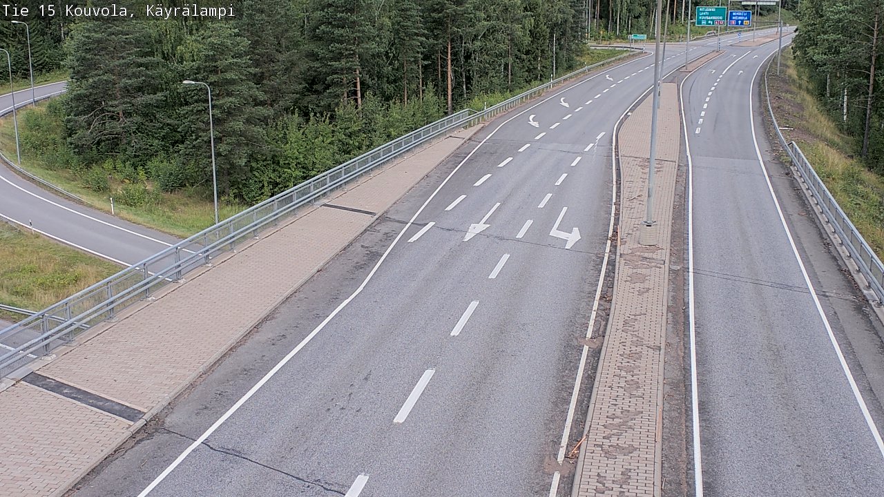 Weather Camera Image Road 15 Kouvola, Käyrälampi, Kouvola, Kymenlaakso
