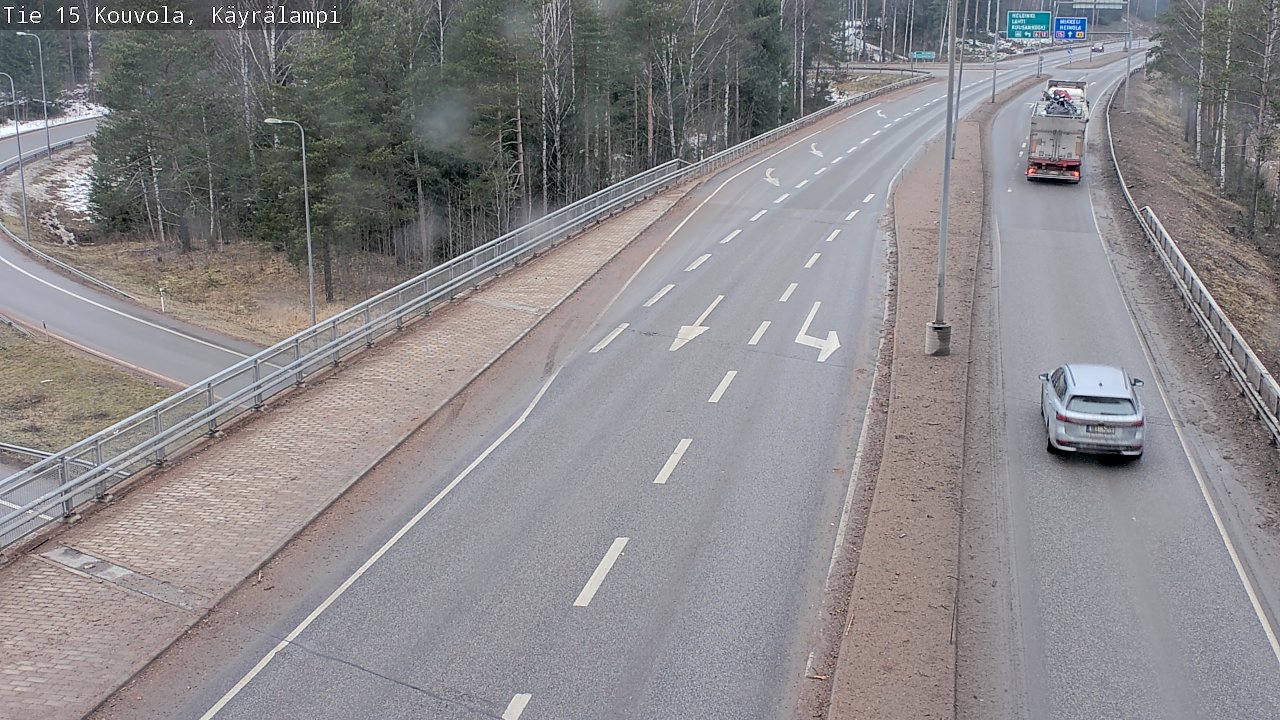 Weather Camera Image Road 15 Kouvola, Käyrälampi, Kouvola, Kymenlaakso