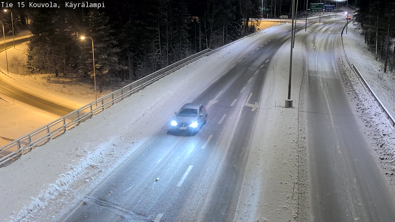 Weather Camera Image Road 15 Kouvola, Käyrälampi, Kouvola, Kymenlaakso