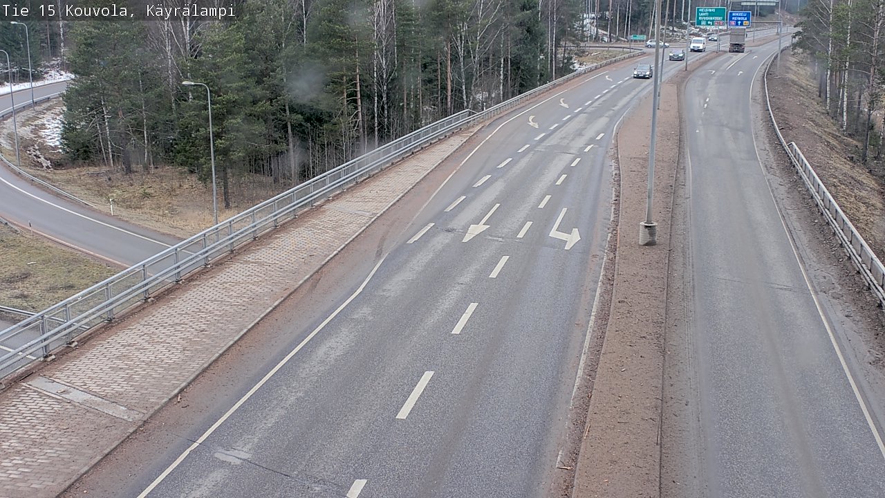 Weather Camera Image Road 15 Kouvola, Käyrälampi, Kouvola, Kymenlaakso