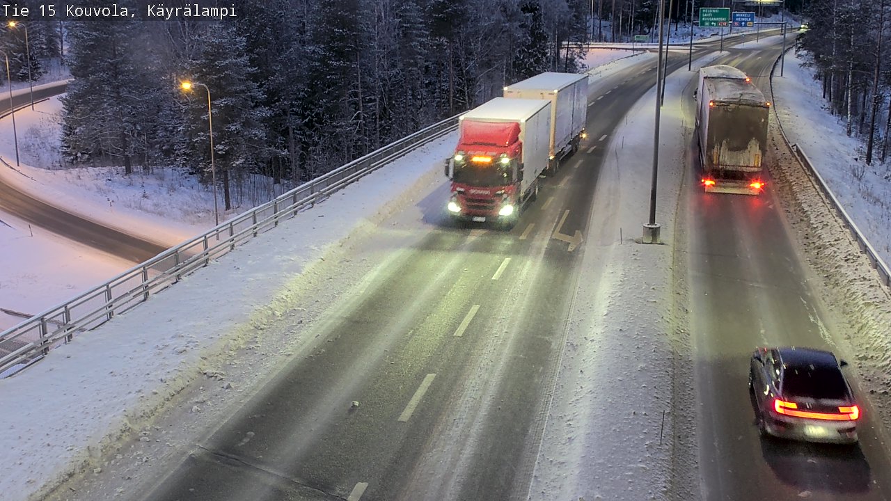 Weather Camera Image Road 15 Kouvola, Käyrälampi, Kouvola, Kymenlaakso