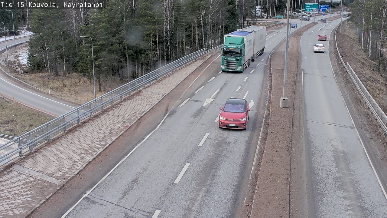 Kelikamerat Kuva Tie 15 Kouvola, Käyrälampi, Kouvola, Kymenlaakso