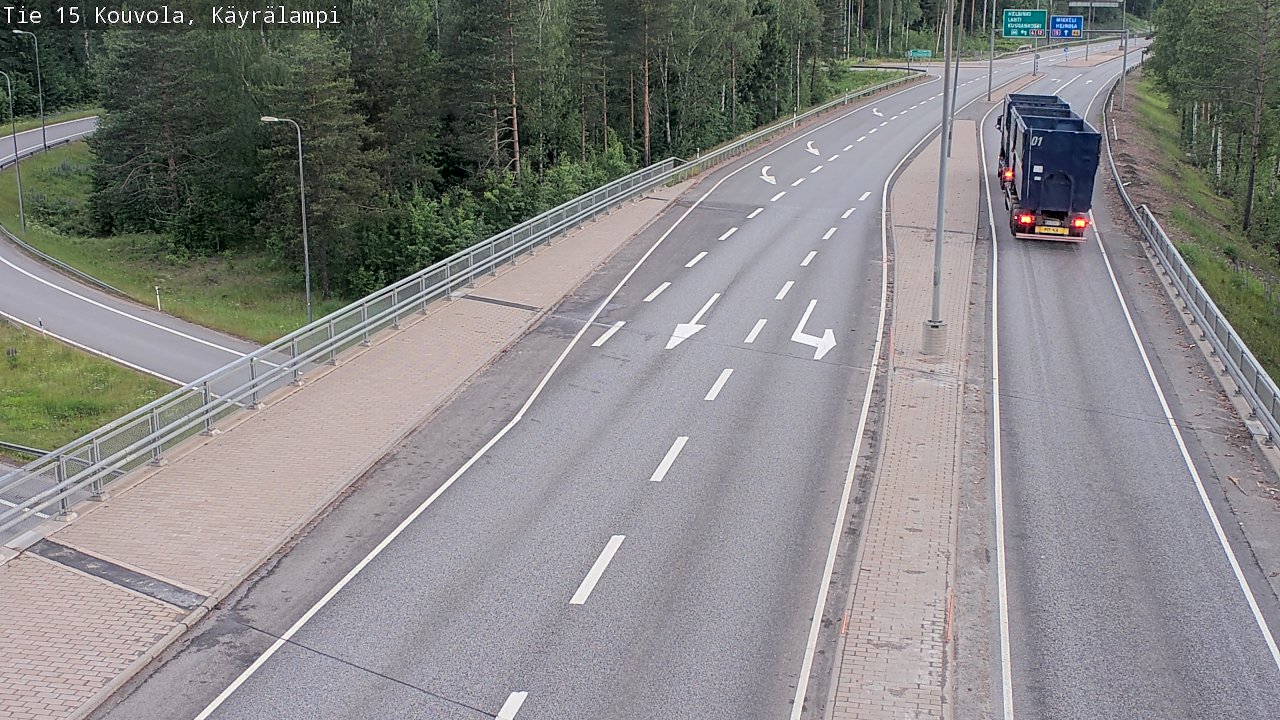 Weather Camera Image Road 15 Kouvola, Käyrälampi, Kouvola, Kymenlaakso