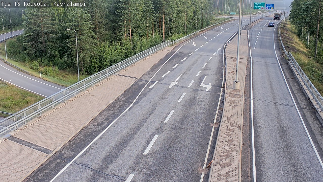 Weather Camera Image Road 15 Kouvola, Käyrälampi, Kouvola, Kymenlaakso