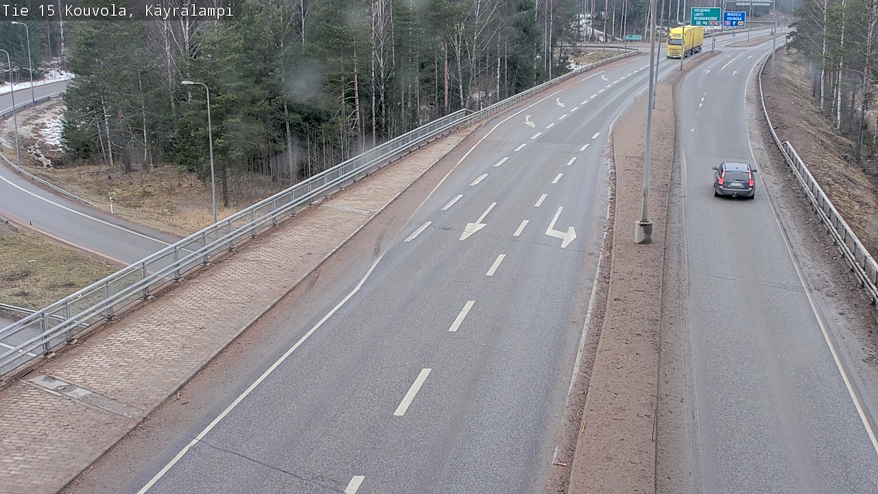 Weather Camera Image Road 15 Kouvola, Käyrälampi, Kouvola, Kymenlaakso