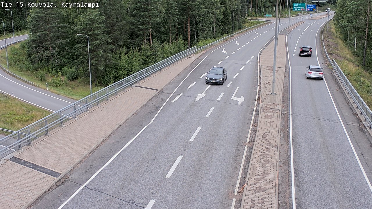 Weather Camera Image Road 15 Kouvola, Käyrälampi, Kouvola, Kymenlaakso