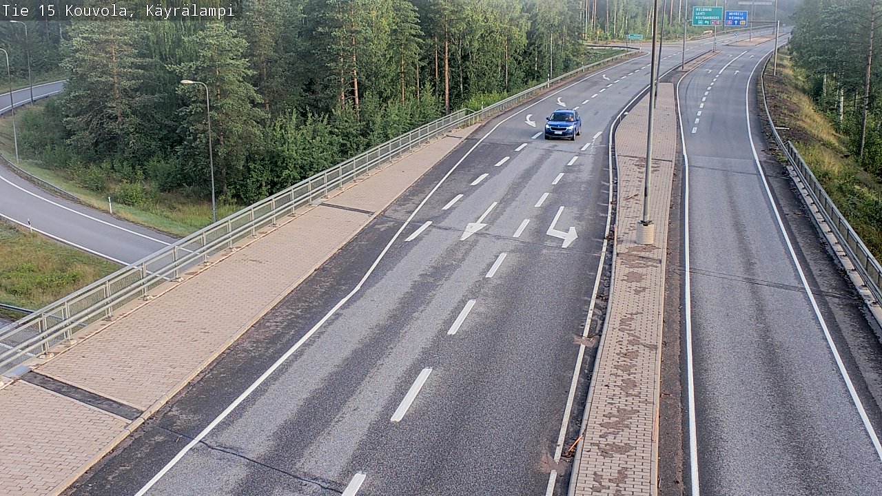 Weather Camera Image Road 15 Kouvola, Käyrälampi, Kouvola, Kymenlaakso