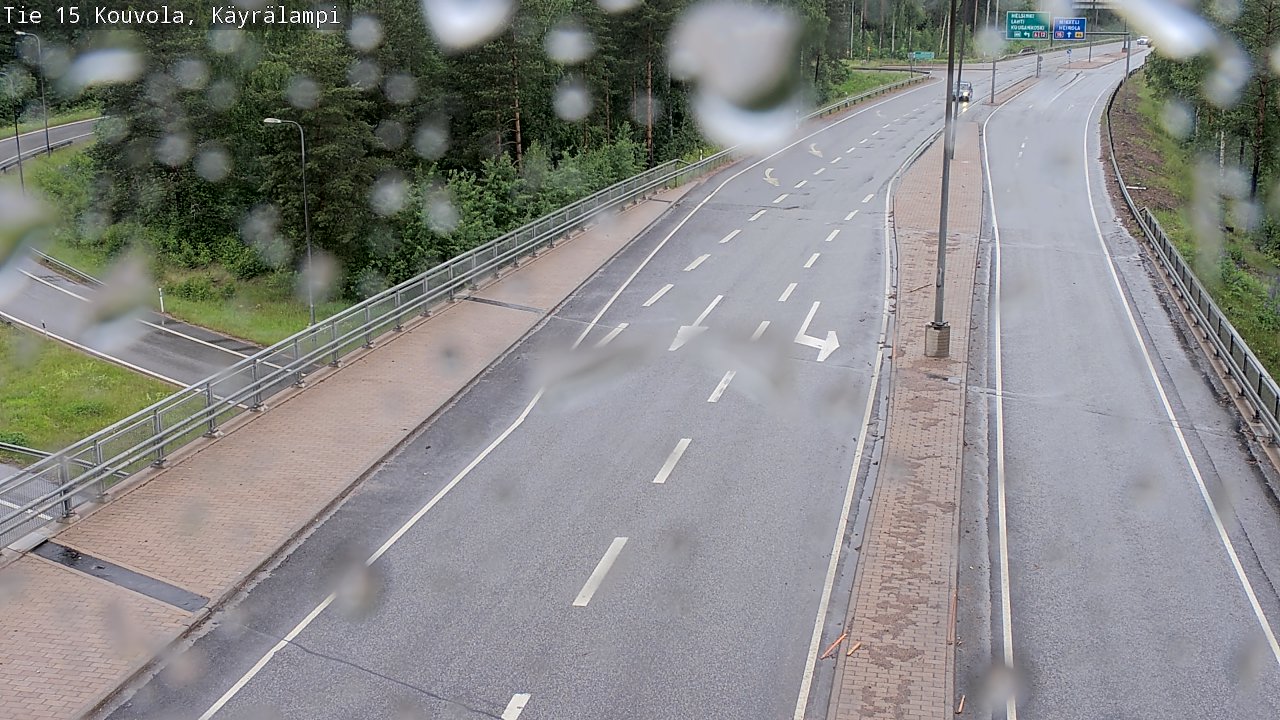 Weather Camera Image Road 15 Kouvola, Käyrälampi, Kouvola, Kymenlaakso