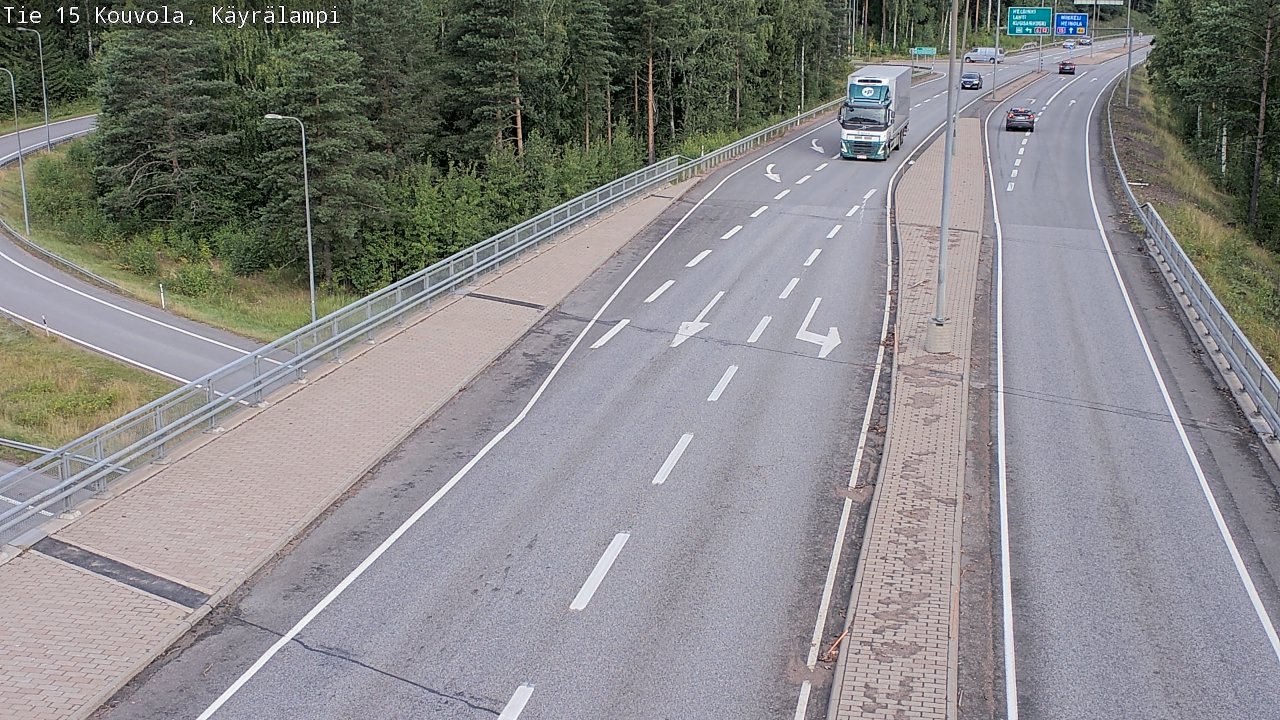 Weather Camera Image Road 15 Kouvola, Käyrälampi, Kouvola, Kymenlaakso
