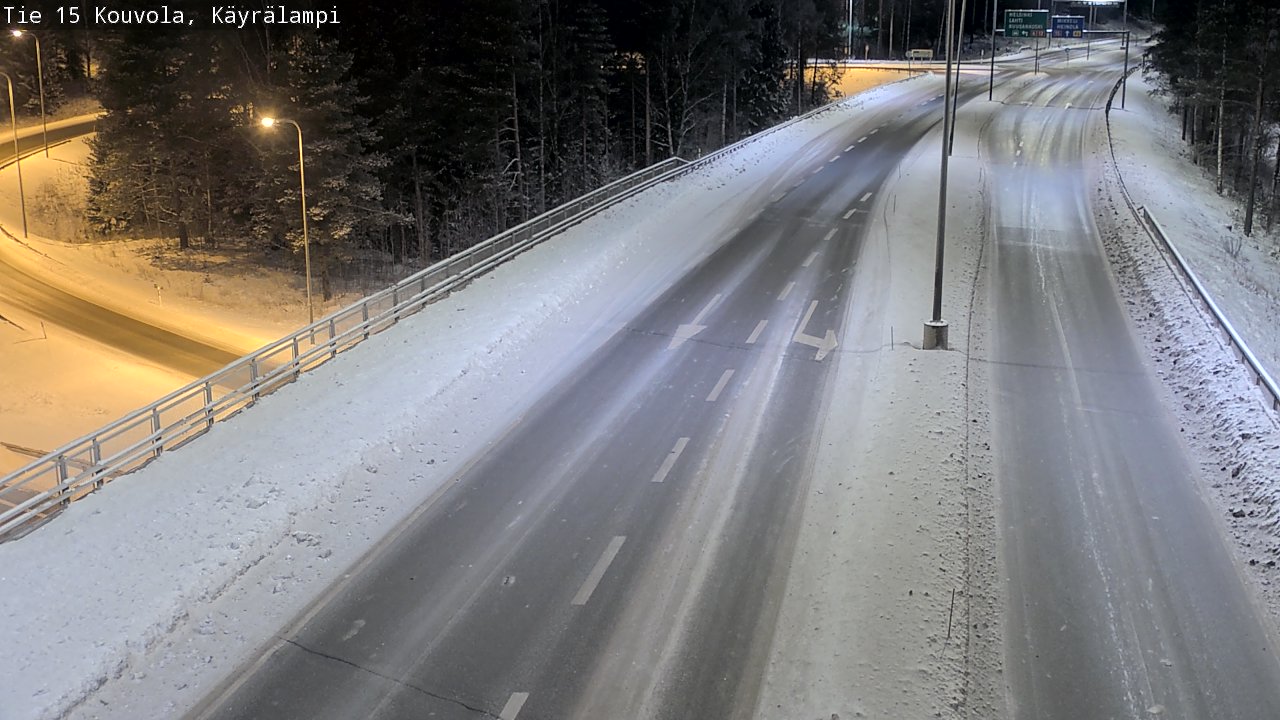 Weather Camera Image Road 15 Kouvola, Käyrälampi, Kouvola, Kymenlaakso
