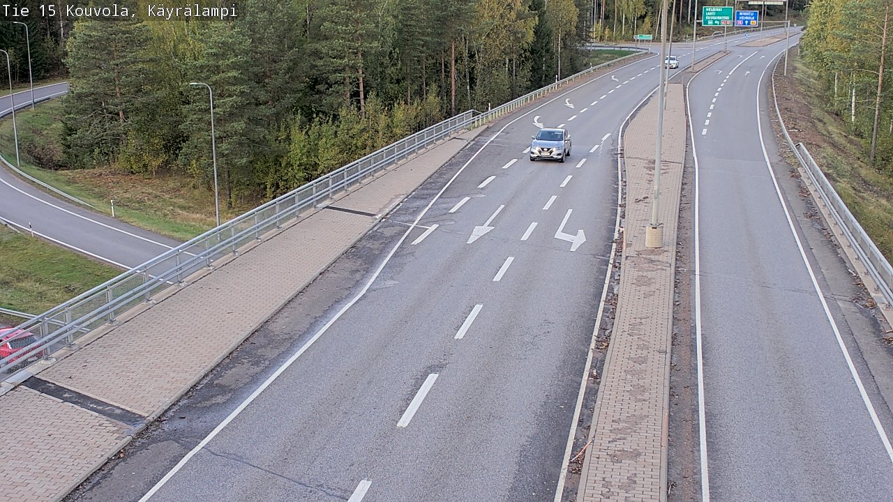 Weather Camera Image Road 15 Kouvola, Käyrälampi, Kouvola, Kymenlaakso