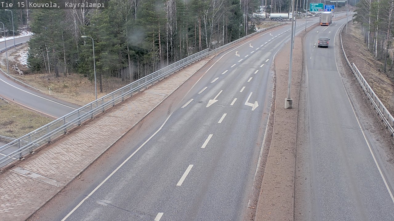 Weather Camera Image Road 15 Kouvola, Käyrälampi, Kouvola, Kymenlaakso