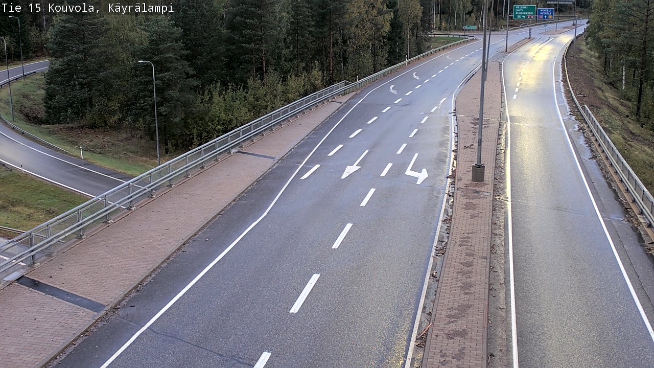 Weather Camera Image Road 15 Kouvola, Käyrälampi, Kouvola, Kymenlaakso