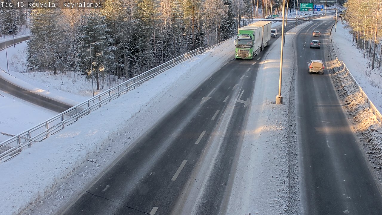 Weather Camera Image Väg 15 Kouvola, Käyrälampi, Kouvola, Kymenlaakso