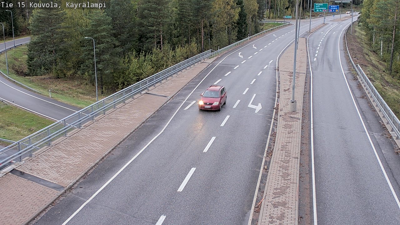 Weather Camera Image Road 15 Kouvola, Käyrälampi, Kouvola, Kymenlaakso