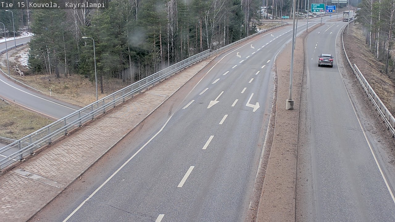 Weather Camera Image Road 15 Kouvola, Käyrälampi, Kouvola, Kymenlaakso