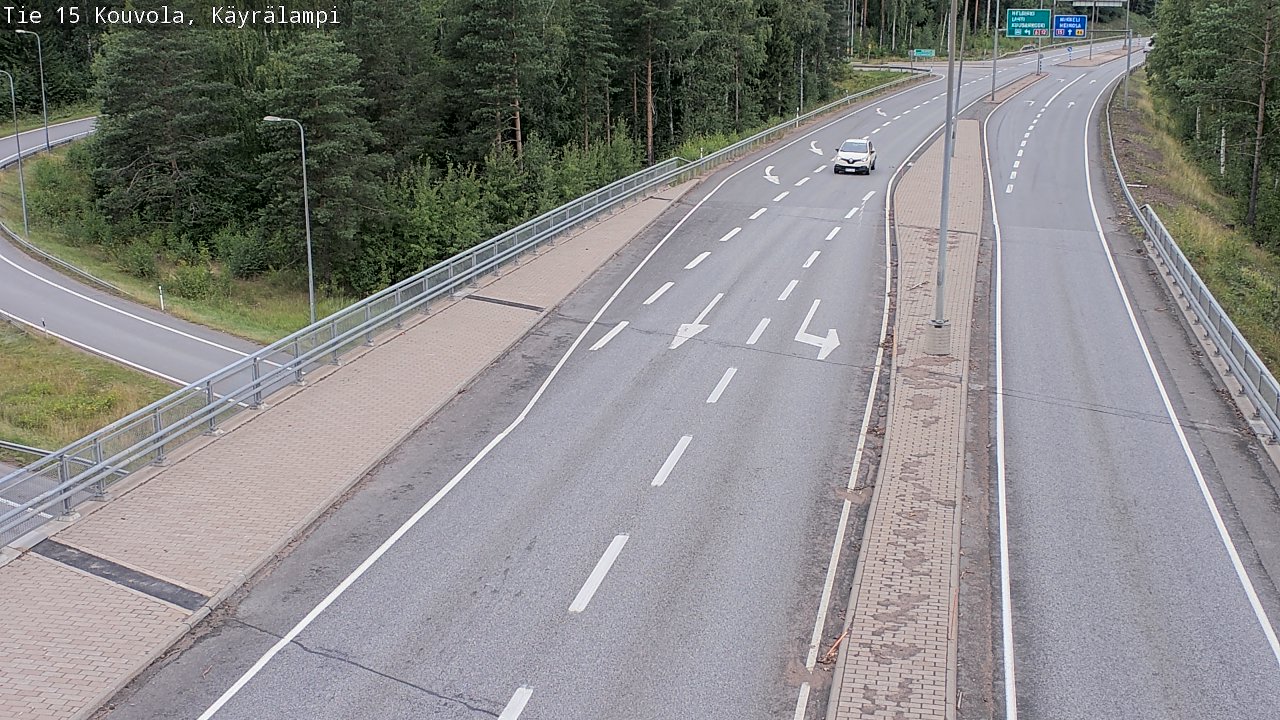 Weather Camera Image Road 15 Kouvola, Käyrälampi, Kouvola, Kymenlaakso