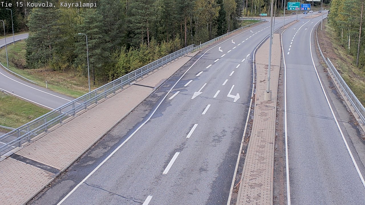 Weather Camera Image Road 15 Kouvola, Käyrälampi, Kouvola, Kymenlaakso