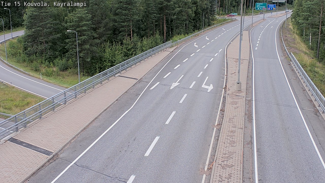 Weather Camera Image Road 15 Kouvola, Käyrälampi, Kouvola, Kymenlaakso