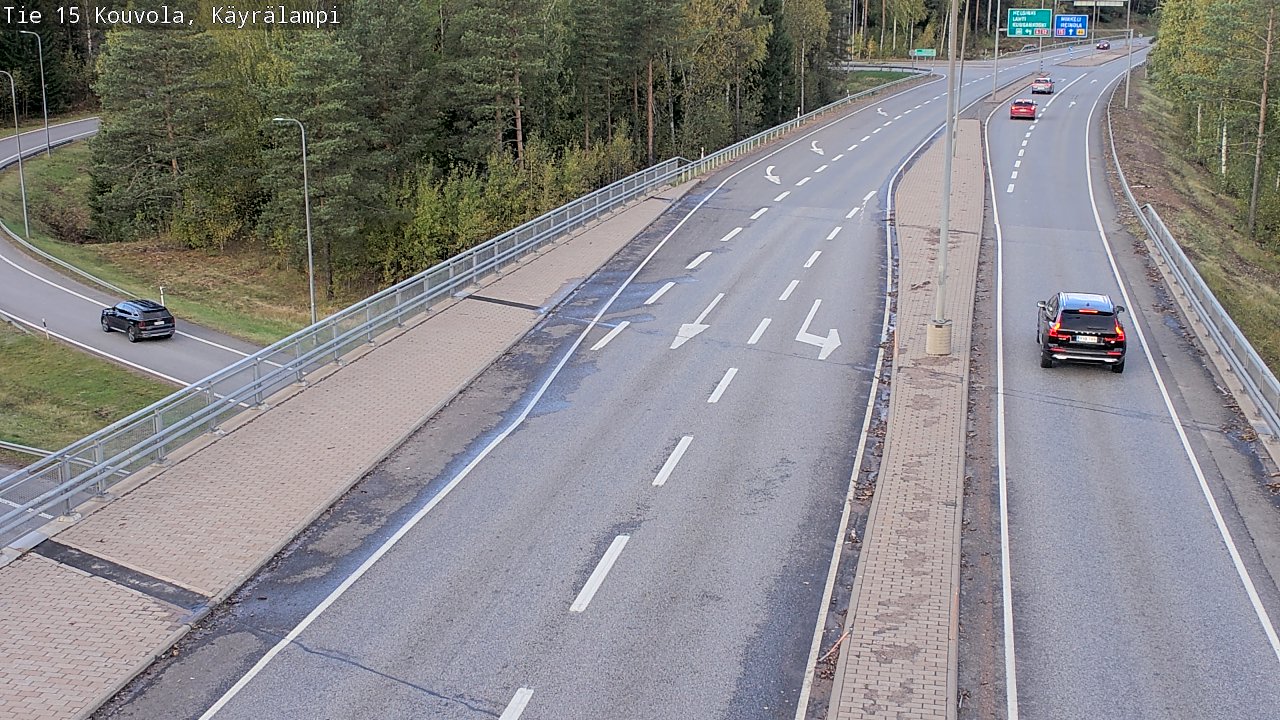 Weather Camera Image Road 15 Kouvola, Käyrälampi, Kouvola, Kymenlaakso