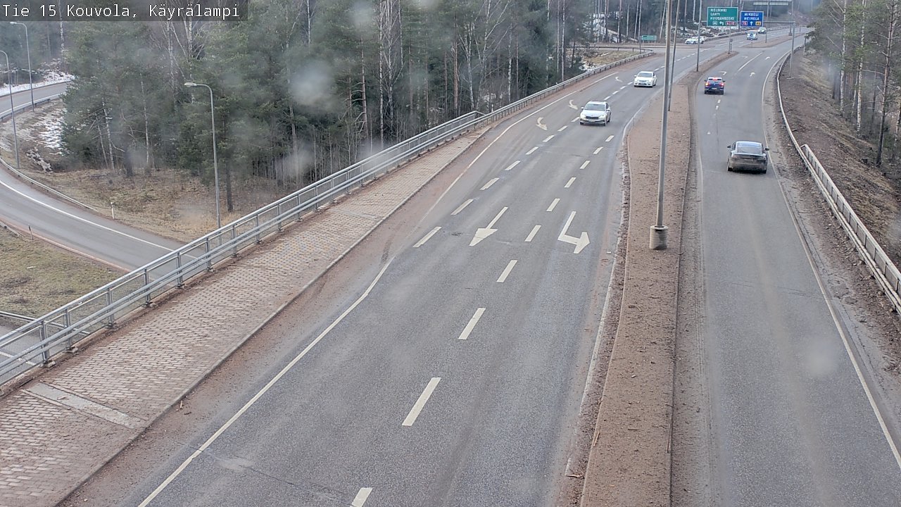 Weather Camera Image Road 15 Kouvola, Käyrälampi, Kouvola, Kymenlaakso