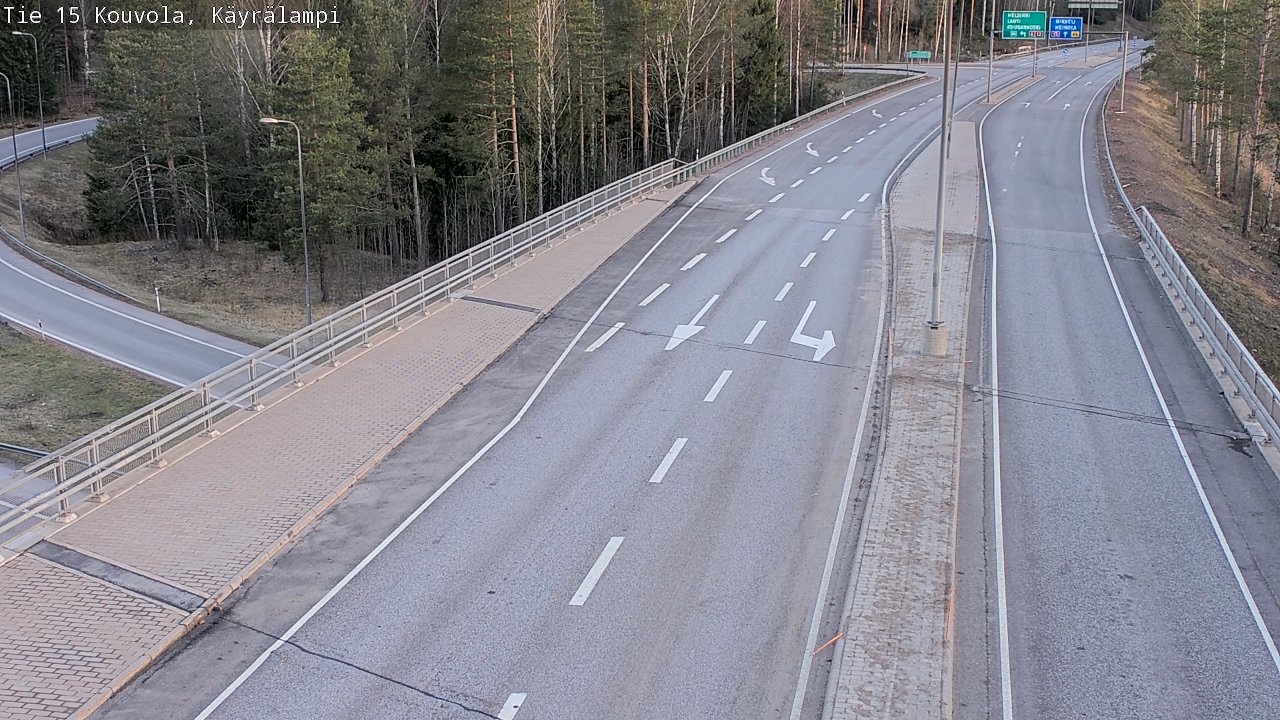 Weather Camera Image Road 15 Kouvola, Käyrälampi, Kouvola, Kymenlaakso
