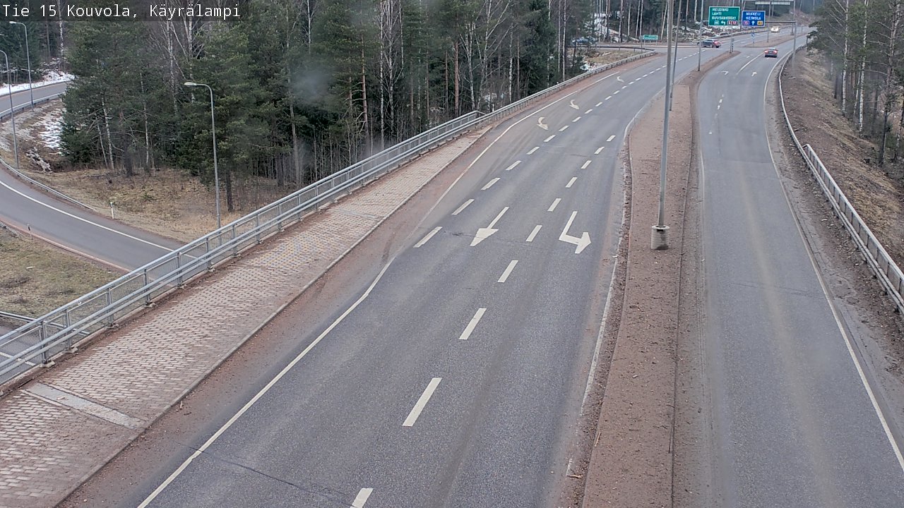 Weather Camera Image Road 15 Kouvola, Käyrälampi, Kouvola, Kymenlaakso