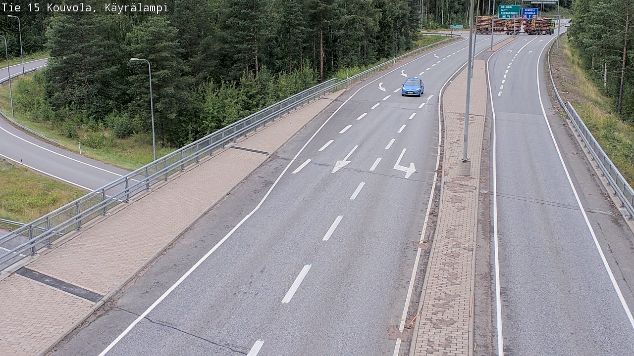 Weather Camera Image Road 15 Kouvola, Käyrälampi, Kouvola, Kymenlaakso