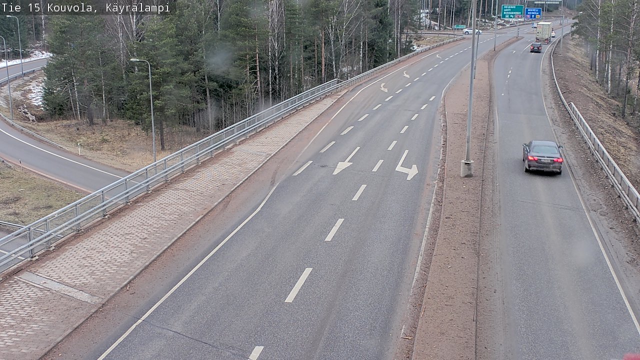 Weather Camera Image Road 15 Kouvola, Käyrälampi, Kouvola, Kymenlaakso