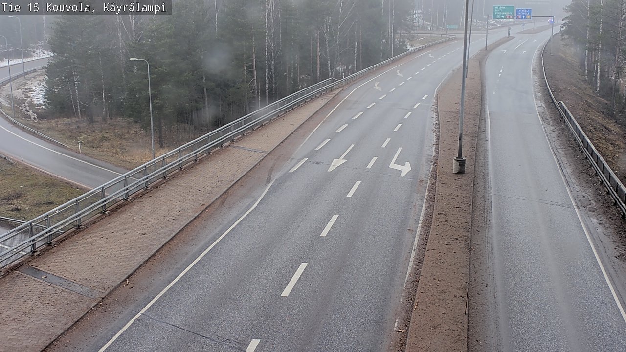Weather Camera Image Road 15 Kouvola, Käyrälampi, Kouvola, Kymenlaakso
